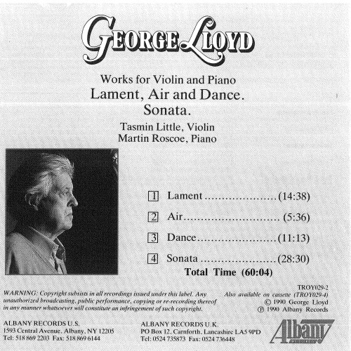 Violin Sonata, Lament, Air and Dance